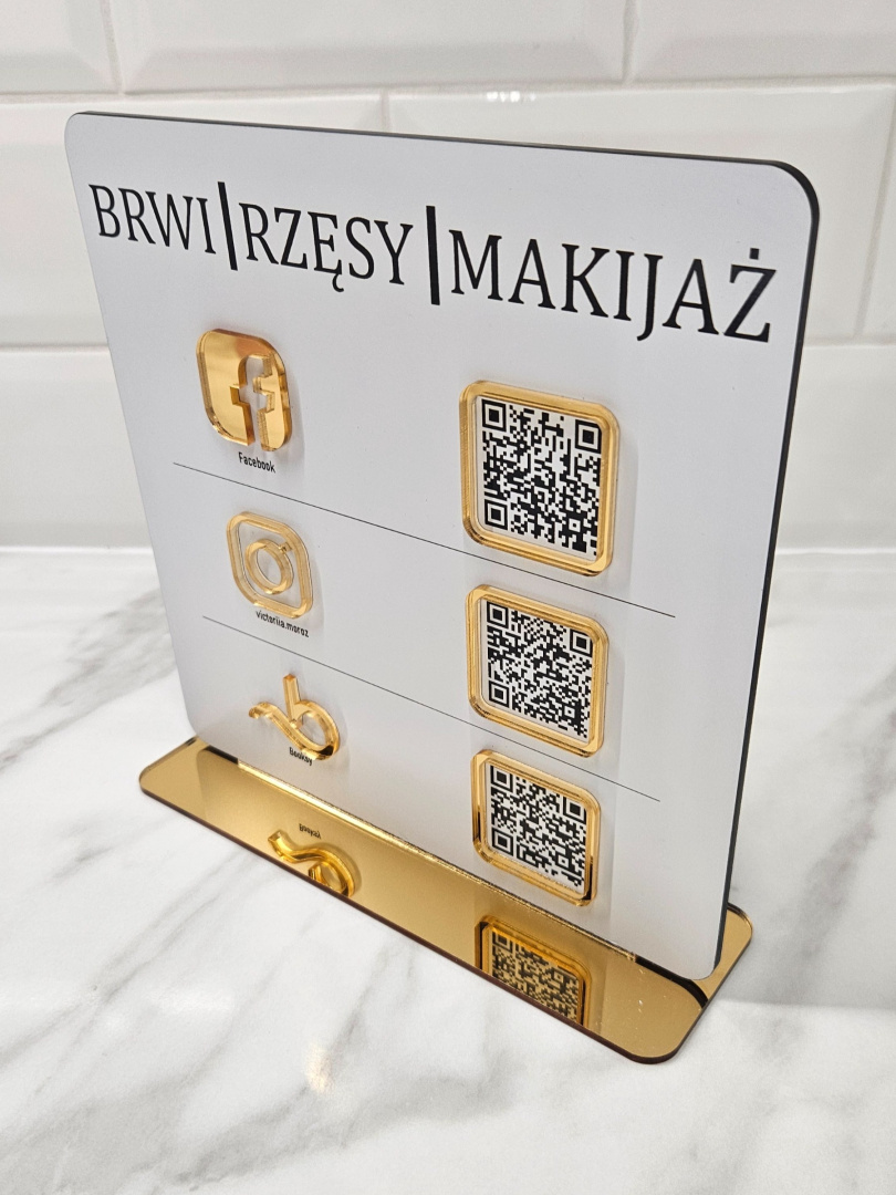 Prezenter-stand-stojak-na-recepcje-z-kodami-QR-Facebook-Instagram-Booksy-2