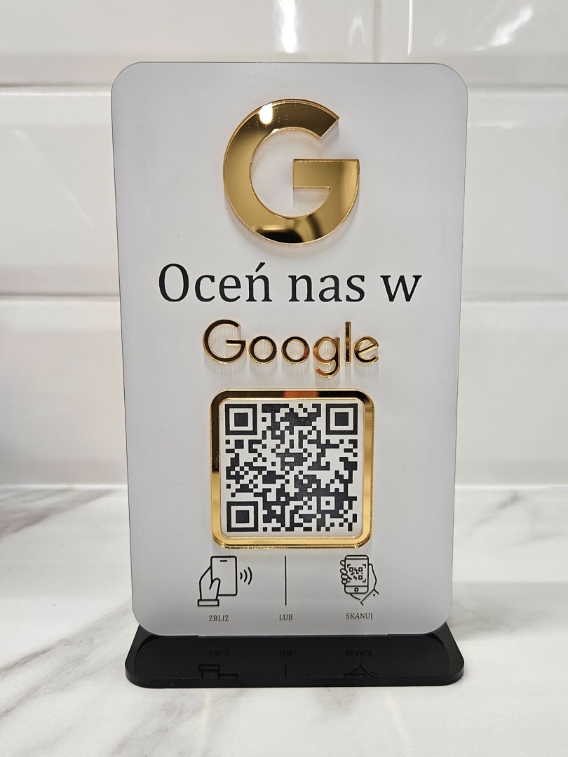 Prezenter-stand-stojak-na-recepcje-z-kodem-QR-i-NFC-Ocen-nas-w-Google-1