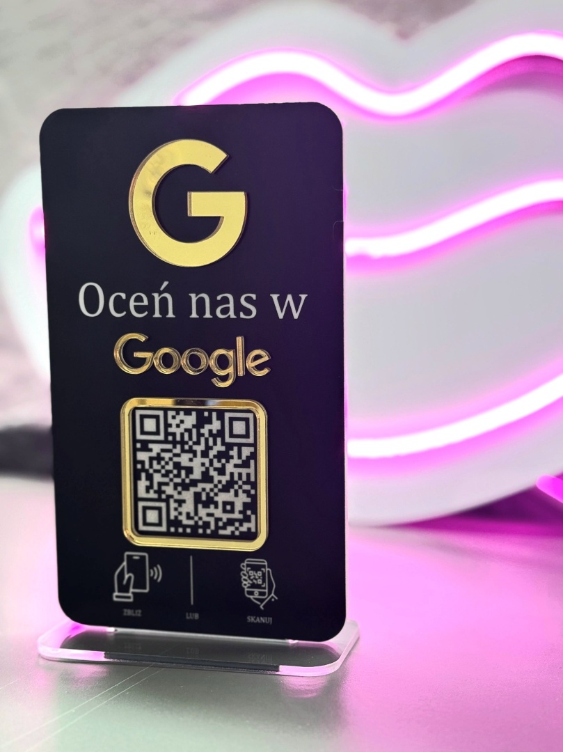 Prezenter-stand-stojak-na-recepcje-z-kodem-QR-i-NFC-Ocen-nas-w-Google-3